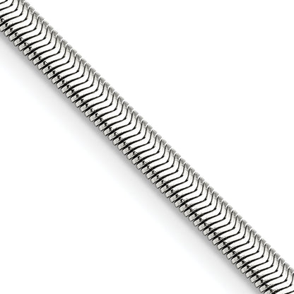 Stainless Steel Chisel Polished 4.2mm 30 Inch Flat Snake Chain