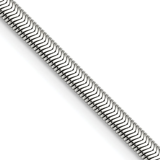 Stainless Steel Chisel Polished 4.2mm 30 Inch Flat Snake Chain
