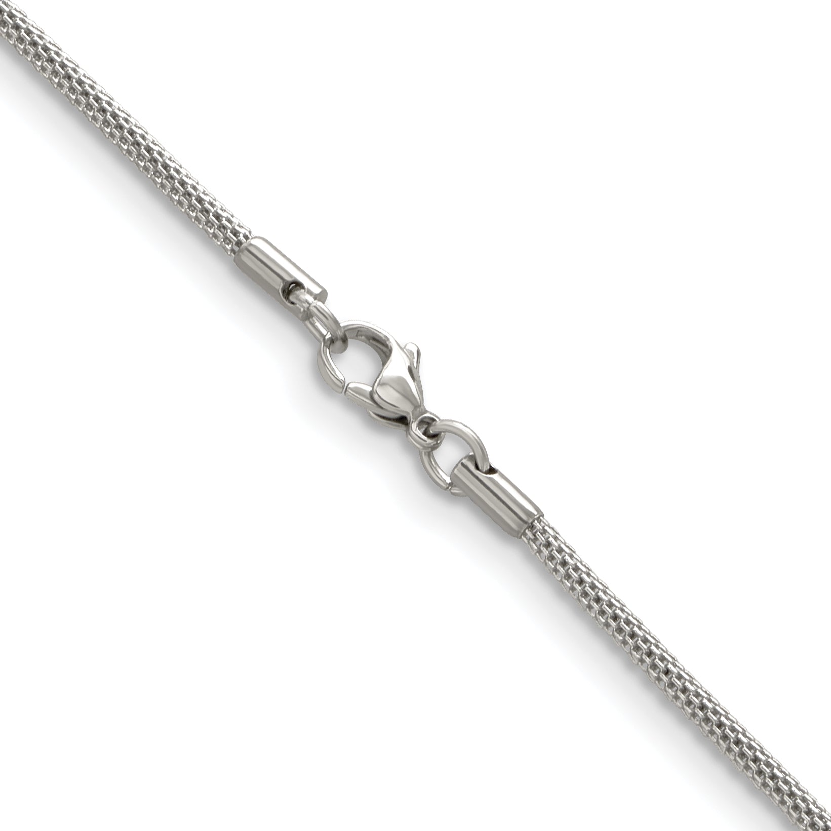 Stainless Steel Chisel Polished 2.5mm 20 Inch Bismark Chain Necklace