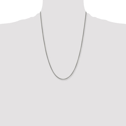 Stainless Steel Chisel Polished 2.5mm 24 Inch Bismark Chain Necklace