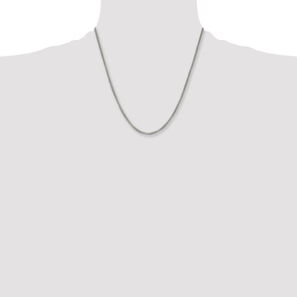 Stainless Steel Chisel Polished 3.2mm 20 Inch Bismark Chain Necklace