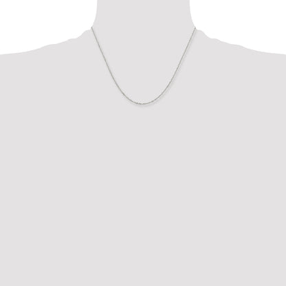 Stainless Steel Chisel Polished 2mm 18 Inch Singapore Chain Necklace