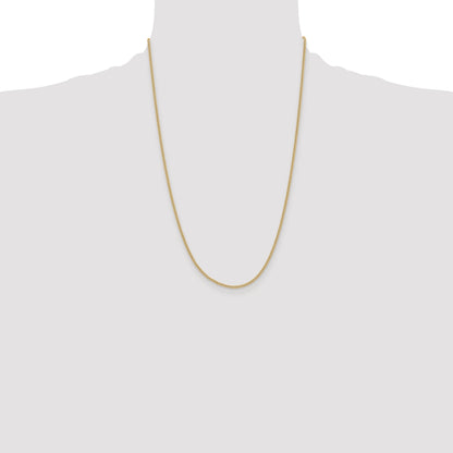 Stainless Steel Chisel Polished Yellow Ip-Plated 2.25mm 24 Inch Round Curb Chain Necklace