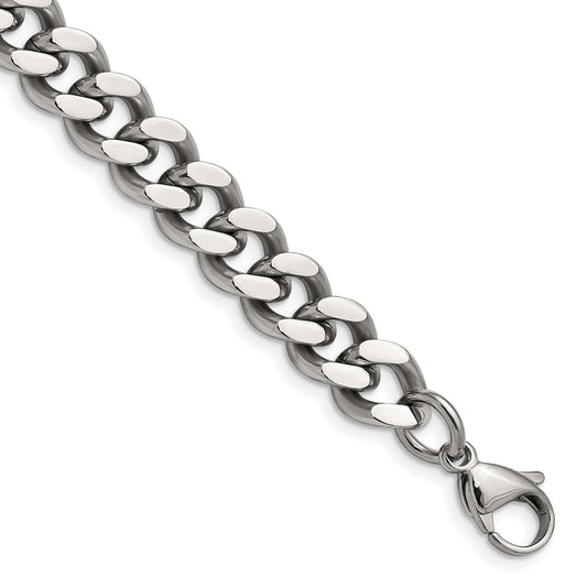 8 Inch Chisel Stainless Steel Polished 9.5mm 7.75 Curb Chain