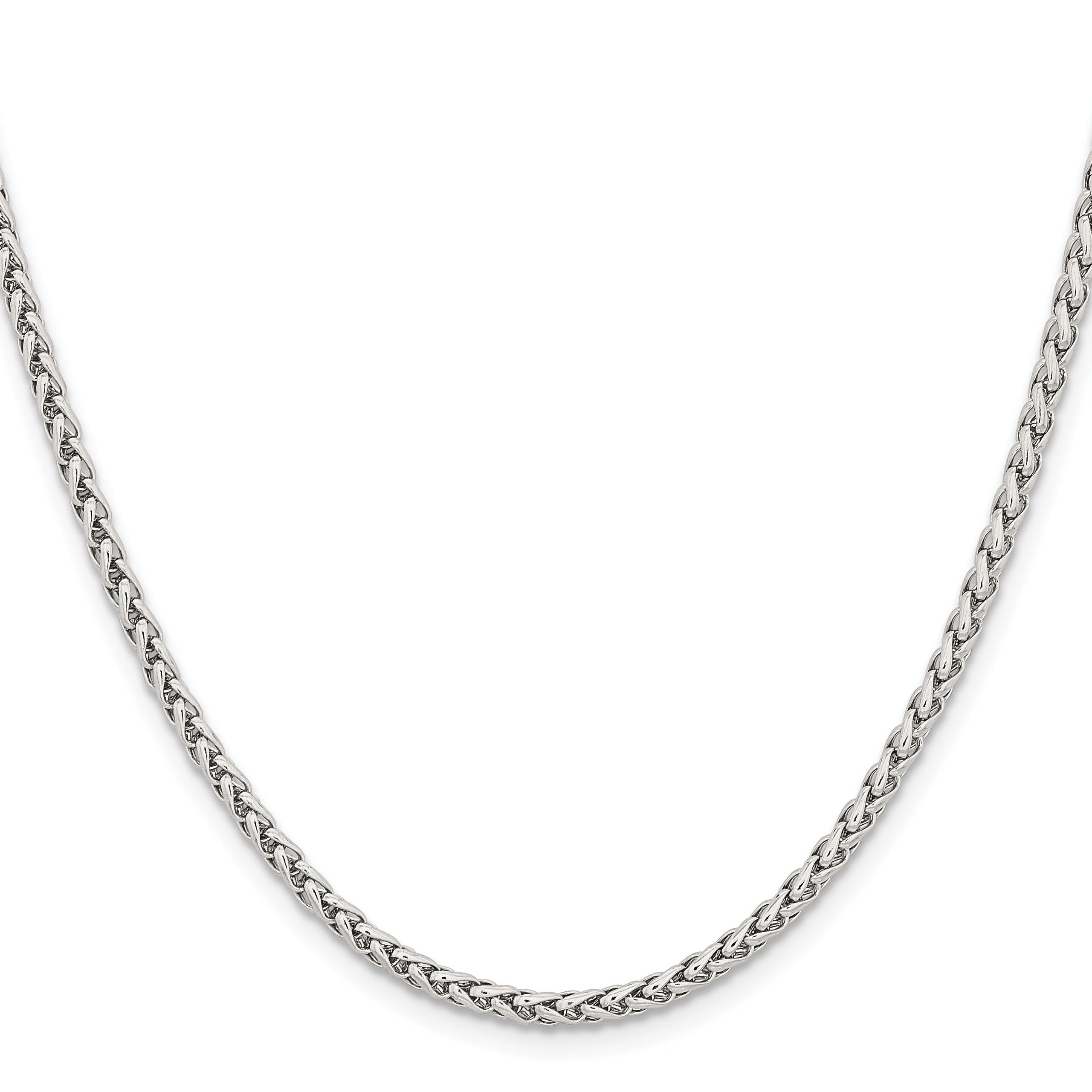 Stainless Steel Chisel Polished 3mm 24 Inch Wheat Chain