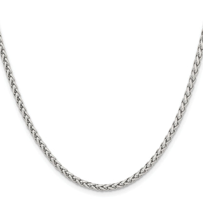 Stainless Steel Chisel Polished 3mm 24 Inch Wheat Chain