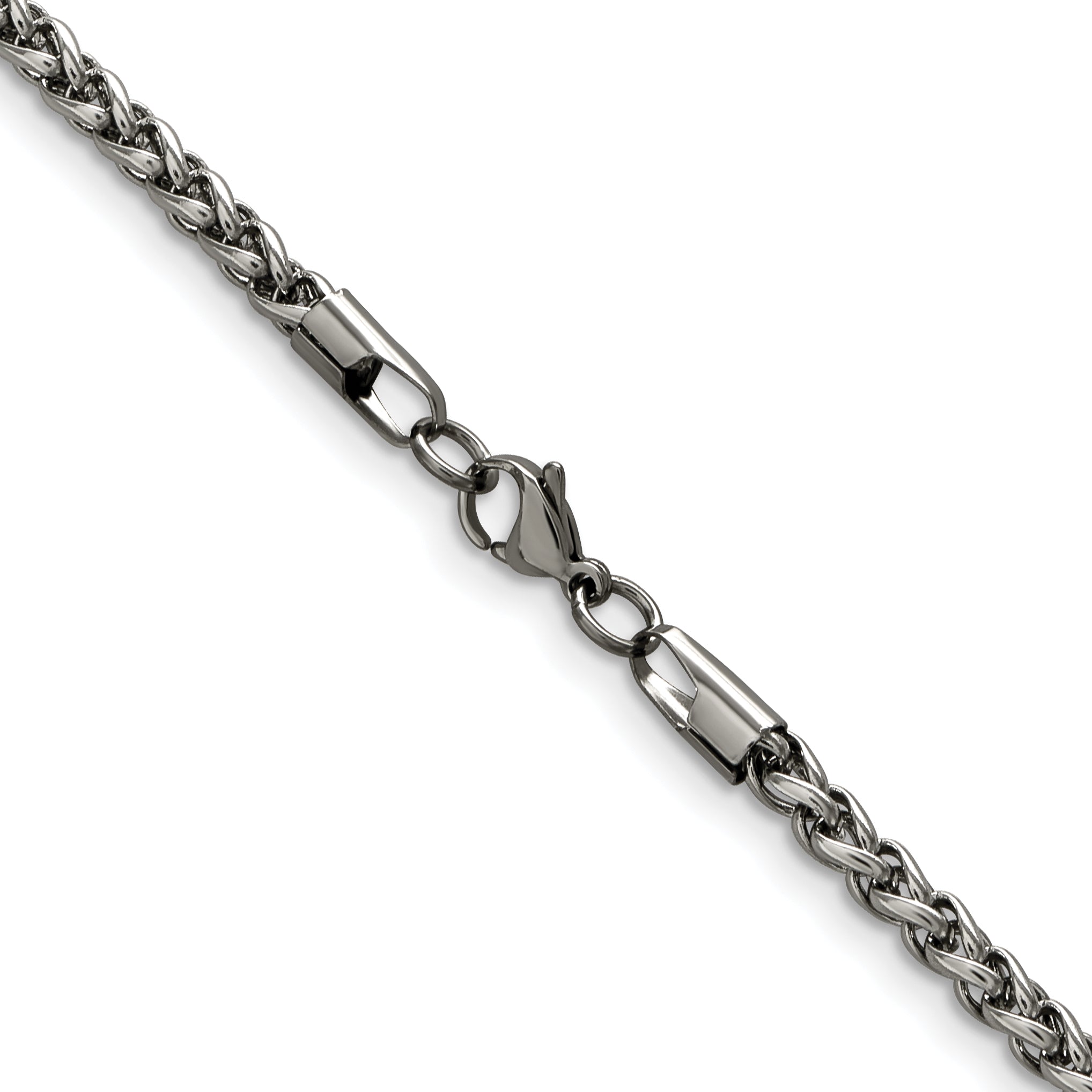 Stainless Steel Chisel Polished 5mm 20 Inch Wheat Chain