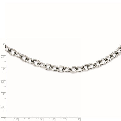 20 Inch Stainless Steel Round Interchangeable Medium Anchor Chain Necklace