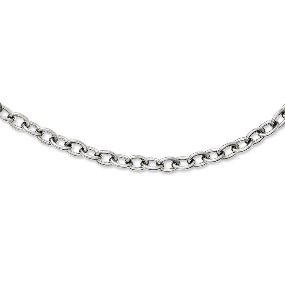 20 Inch Stainless Steel Round Interchangeable Medium Anchor Chain Necklace