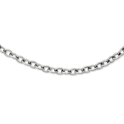 20 Inch Stainless Steel Round Interchangeable Medium Anchor Chain Necklace
