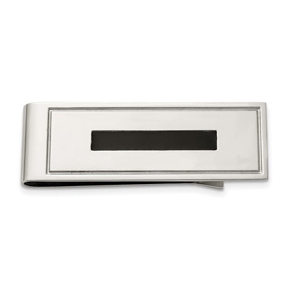 8.50 Inch Chisel Stainless Steel Enameled Bracelet, Money Clip And Key Ring Set