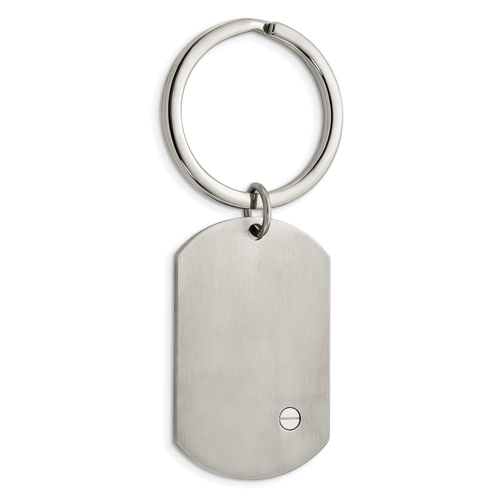 Stainless Steel Chisel Brushed And Polished 8.25 Inch Bracelet, Money Clip Key Ring Set