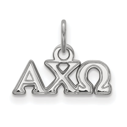 Sterling Silver Rhodium Plated Logoart Alpha Chi Omega Sorority Greek Letters Extra Small Pendant