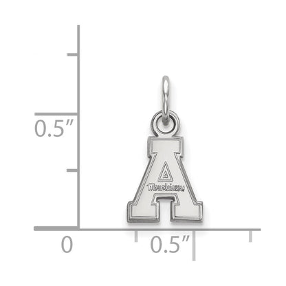 10K White Gold Logoart Appalachian State University Extra Small Pendant