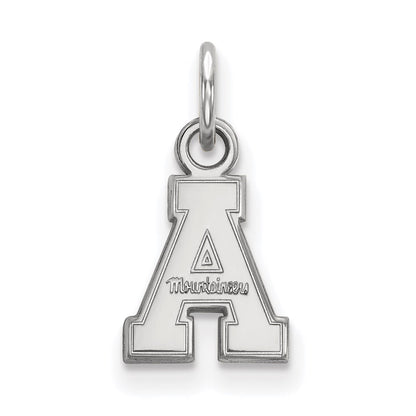10K White Gold Logoart Appalachian State University Extra Small Pendant
