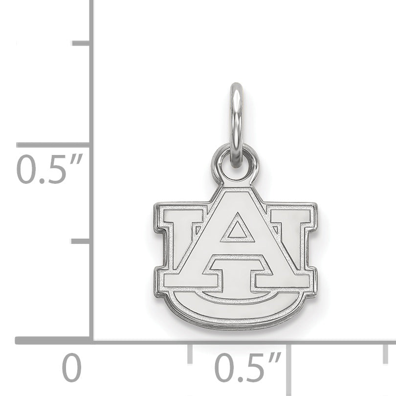 Sterling Silver Rhodium Plated Logoart Auburn University A U Extra Small Pendant