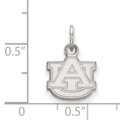 Sterling Silver Rhodium Plated Logoart Auburn University A U Extra Small Pendant