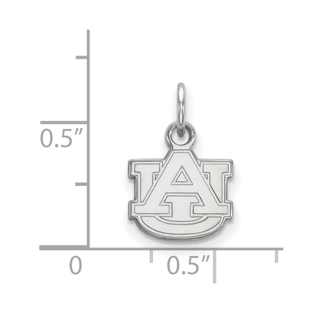 10K White Gold Logoart Auburn University A U Extra Small Pendant