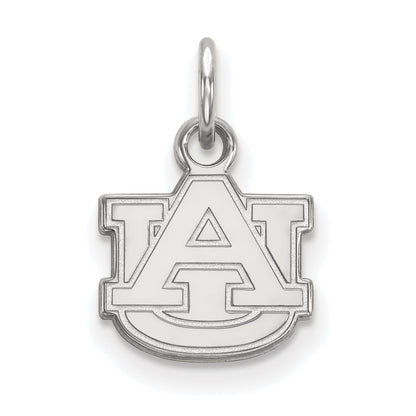 Sterling Silver Rhodium Plated Logoart Auburn University A U Extra Small Pendant