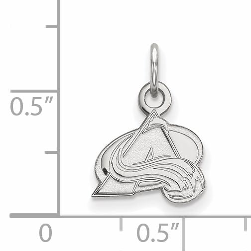 Sterling Silver Rhodium Plated Nhl Logoart Colorado Avalanche Letter A Extra Small Pendant