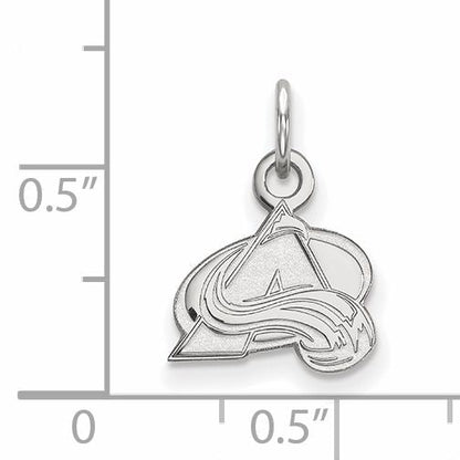 Sterling Silver Rhodium Plated Nhl Logoart Colorado Avalanche Letter A Extra Small Pendant