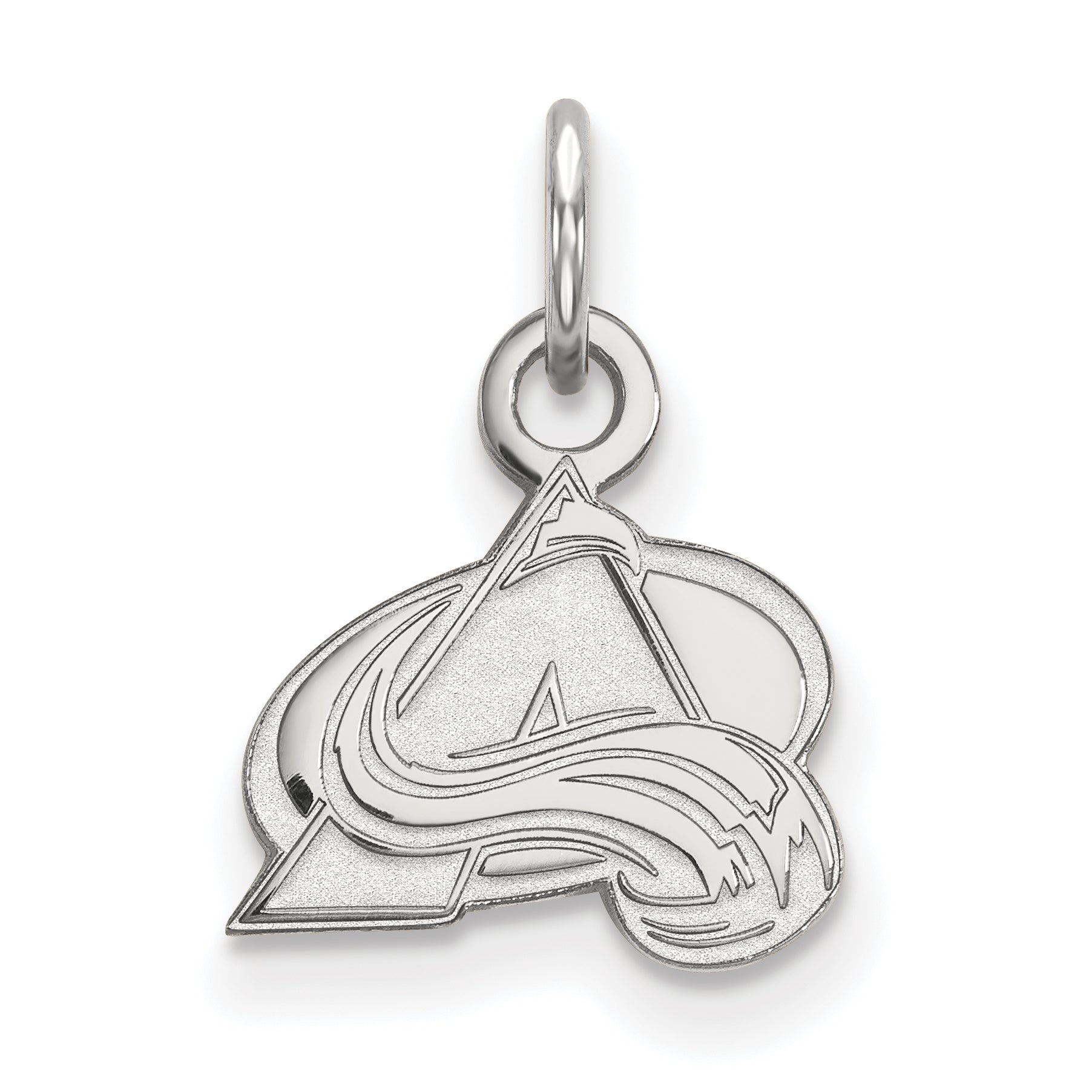 Sterling Silver Rhodium Plated Nhl Logoart Colorado Avalanche Letter A Extra Small Pendant