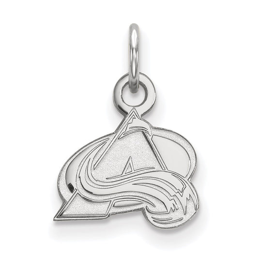 14K White Gold Nhl Logoart Colorado Avalanche Letter A Extra Small Pendant