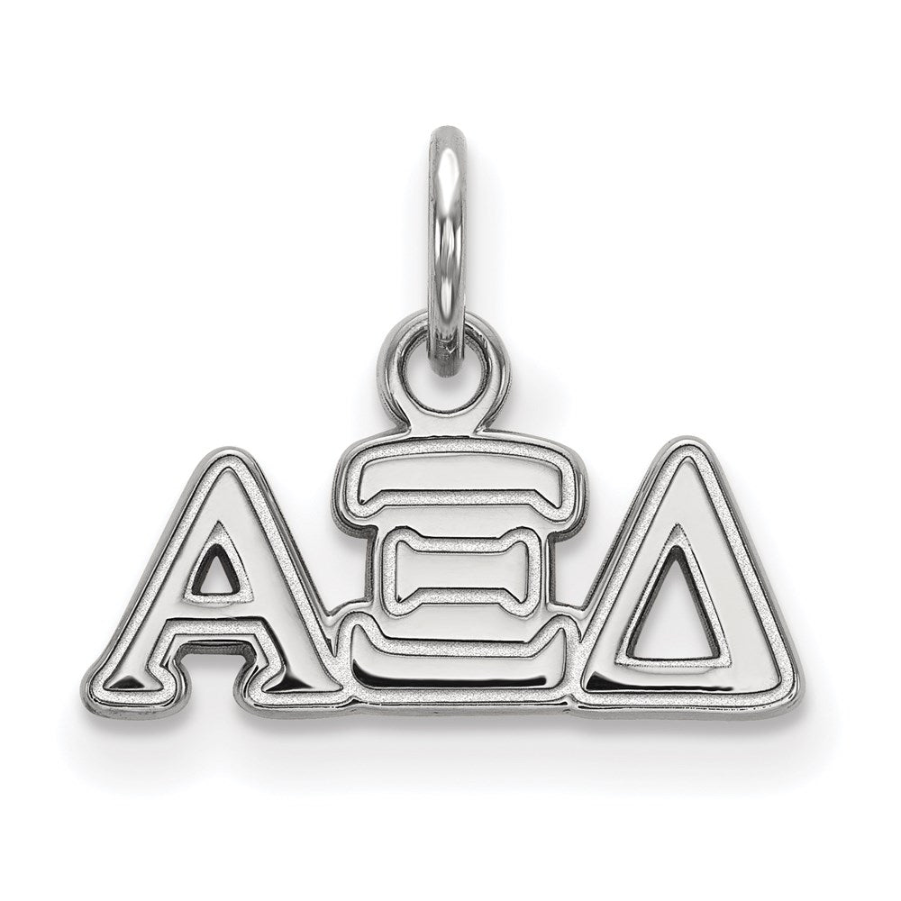 Sterling Silver Rhodium Plated Logoart Alpha Xi Delta Sorority Greek Letters Extra Small Pendant