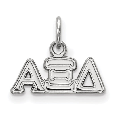 Sterling Silver Rhodium Plated Logoart Alpha Xi Delta Sorority Greek Letters Extra Small Pendant