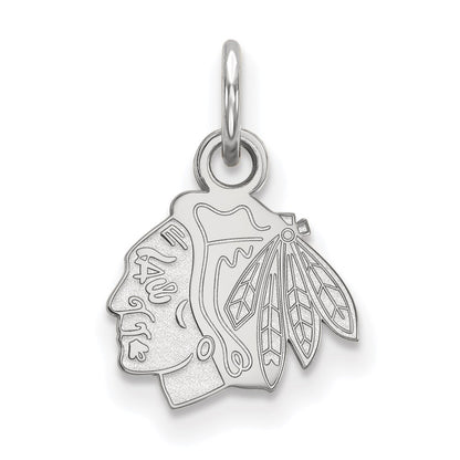 14K White Gold Nhl Logoart Chicago Blackhawks Extra Small Pendant