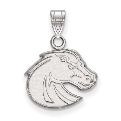 10K White Gold Logoart Boise State University Bronco Small Pendant