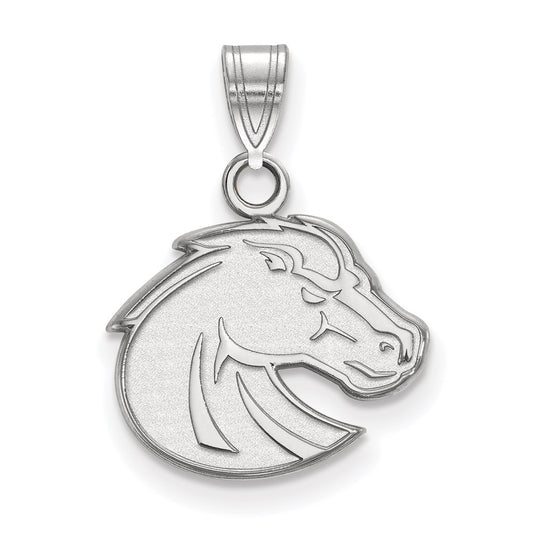 10K White Gold Logoart Boise State University Bronco Small Pendant