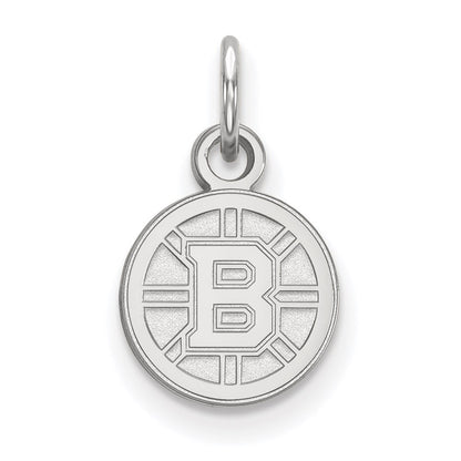 10K White Gold Nhl Logoart Boston Bruins Extra Small Pendant