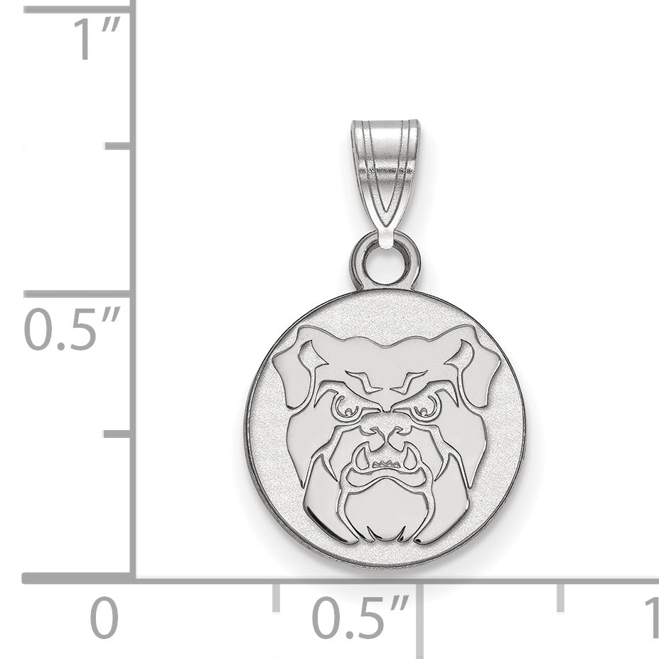 Sterling Silver Rhodium Plated Logoart Butler University Bulldog Small Pendant