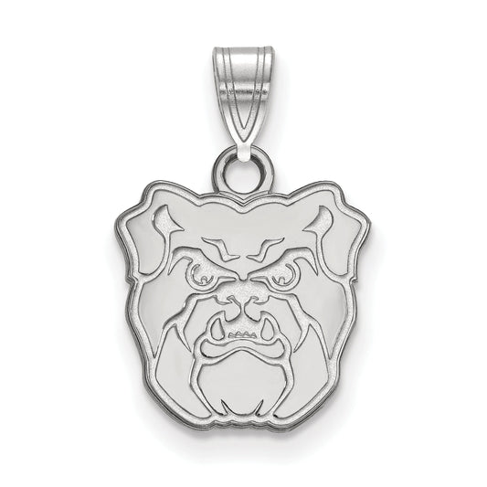 Sterling Silver Rhodium Plated Logoart Butler University Bulldog Small Pendant