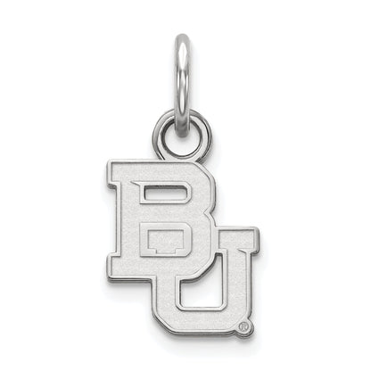 Sterling Silver Rhodium Plated Logoart Baylor University Bears Extra Small Pendant