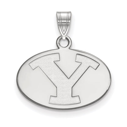 Sterling Silver Rhodium Plated Logoart Brigham Young University Letter Y Small Pendant
