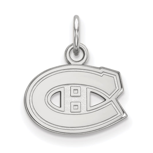 10K White Gold Nhl Logoart Montreal Canadiens Extra Small Pendant