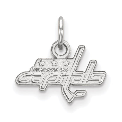 14K White Gold Nhl Logoart Washington Capitals Extra Small Pendant
