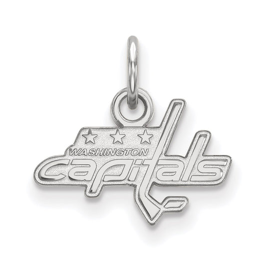 10K White Gold Nhl Logoart Washington Capitals Extra Small Pendant