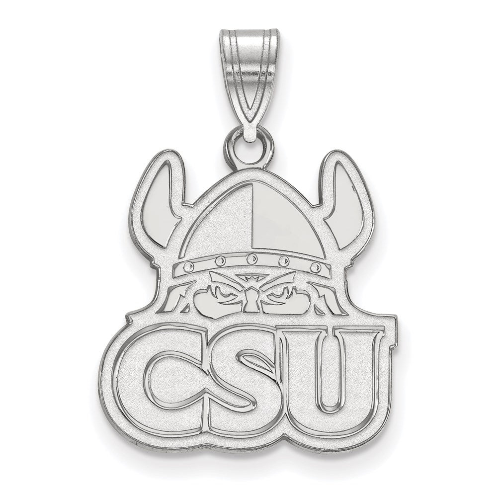 10K White Gold Logoart Cleveland State University Large Pendant