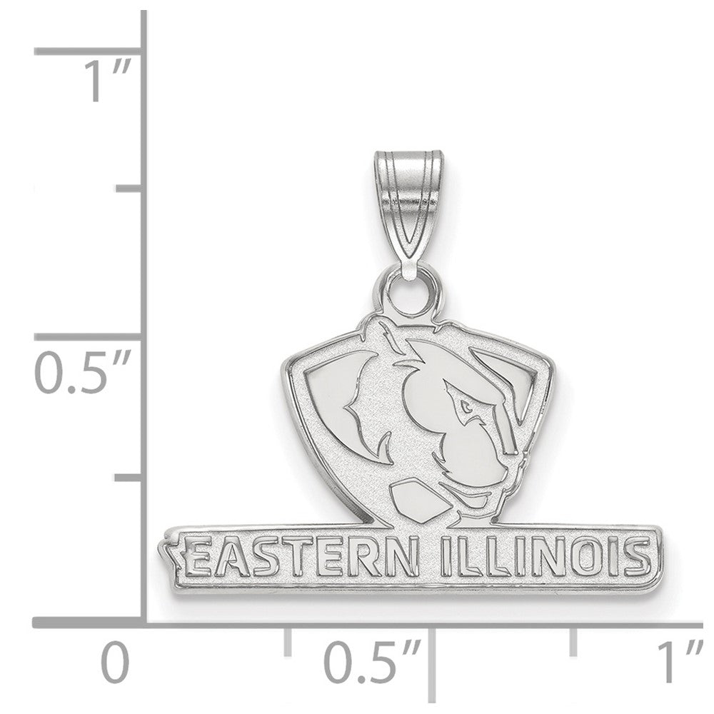 10K White Gold Logoart Eastern Illinois University Small Pendant