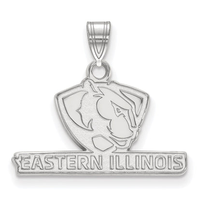 10K White Gold Logoart Eastern Illinois University Small Pendant