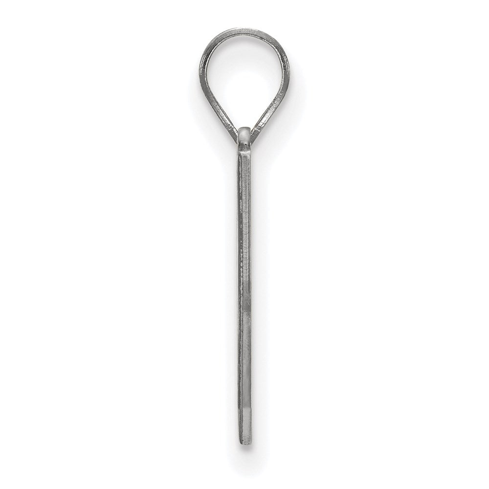 Sterling Silver Rhodium Plated Logoart East Tennessee State University Letter E Shield Small Pendant