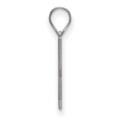 Sterling Silver Rhodium Plated Logoart East Tennessee State University Letter E Shield Small Pendant