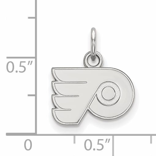 Sterling Silver Rhodium Plated Nhl Logoart Philadelphia Flyers Extra Small Pendant