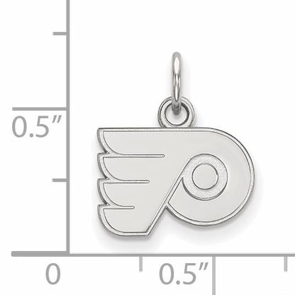 Sterling Silver Rhodium Plated Nhl Logoart Philadelphia Flyers Extra Small Pendant
