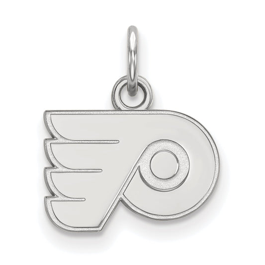 Sterling Silver Rhodium Plated Nhl Logoart Philadelphia Flyers Extra Small Pendant