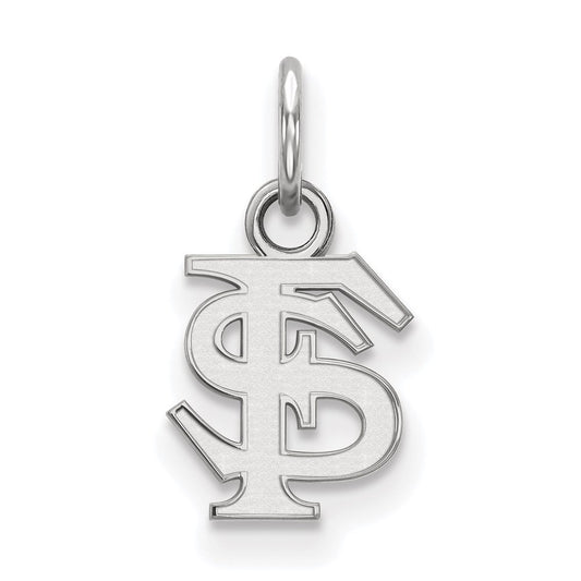 10K White Gold Logoart Florida State University F S Extra Small Pendant