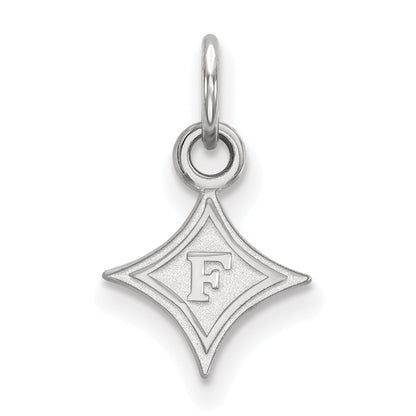 Sterling Silver Rhodium Plated Logoart Furman University Extra Small Pendant